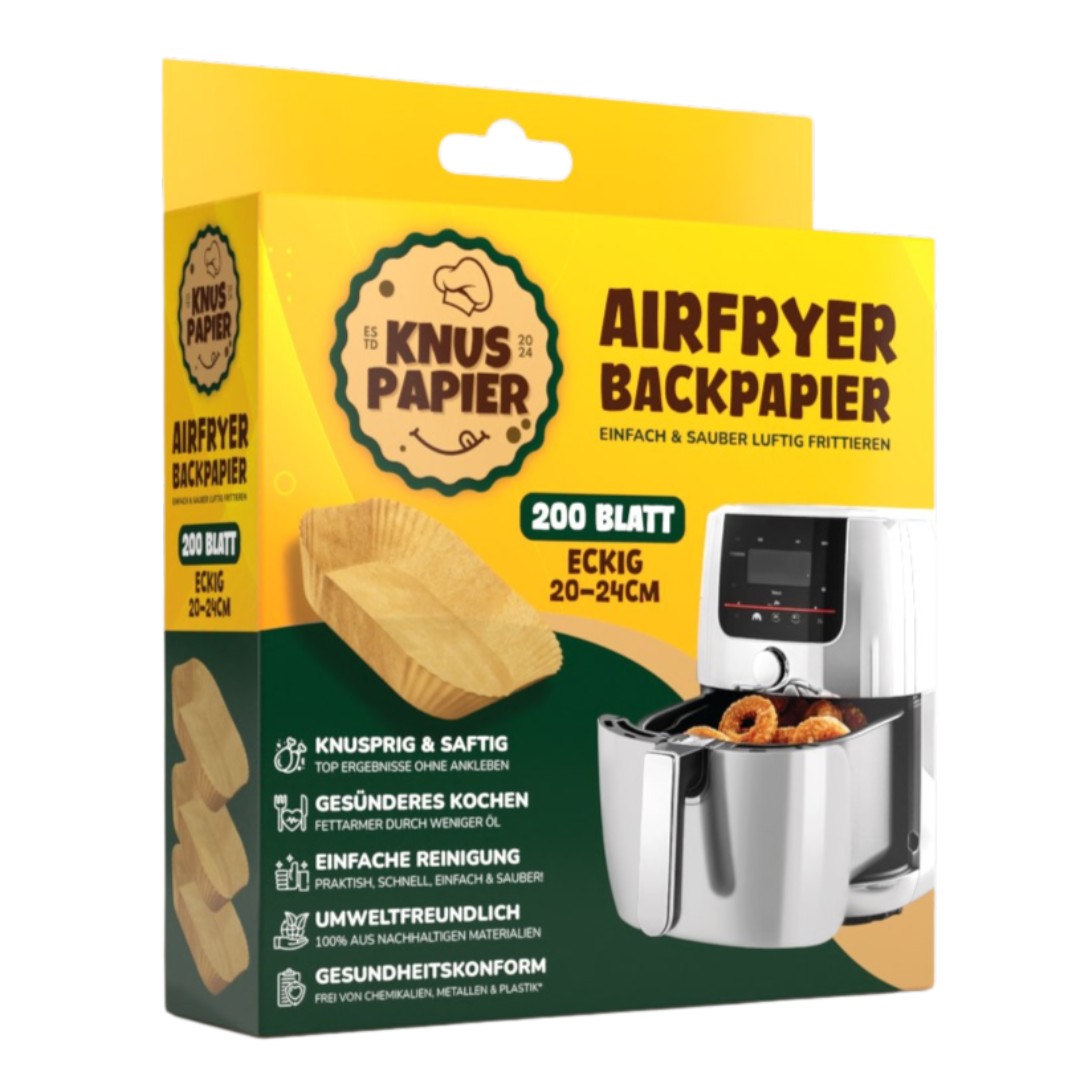 Airfryer Backpapier XXL Eckig 20-24cm