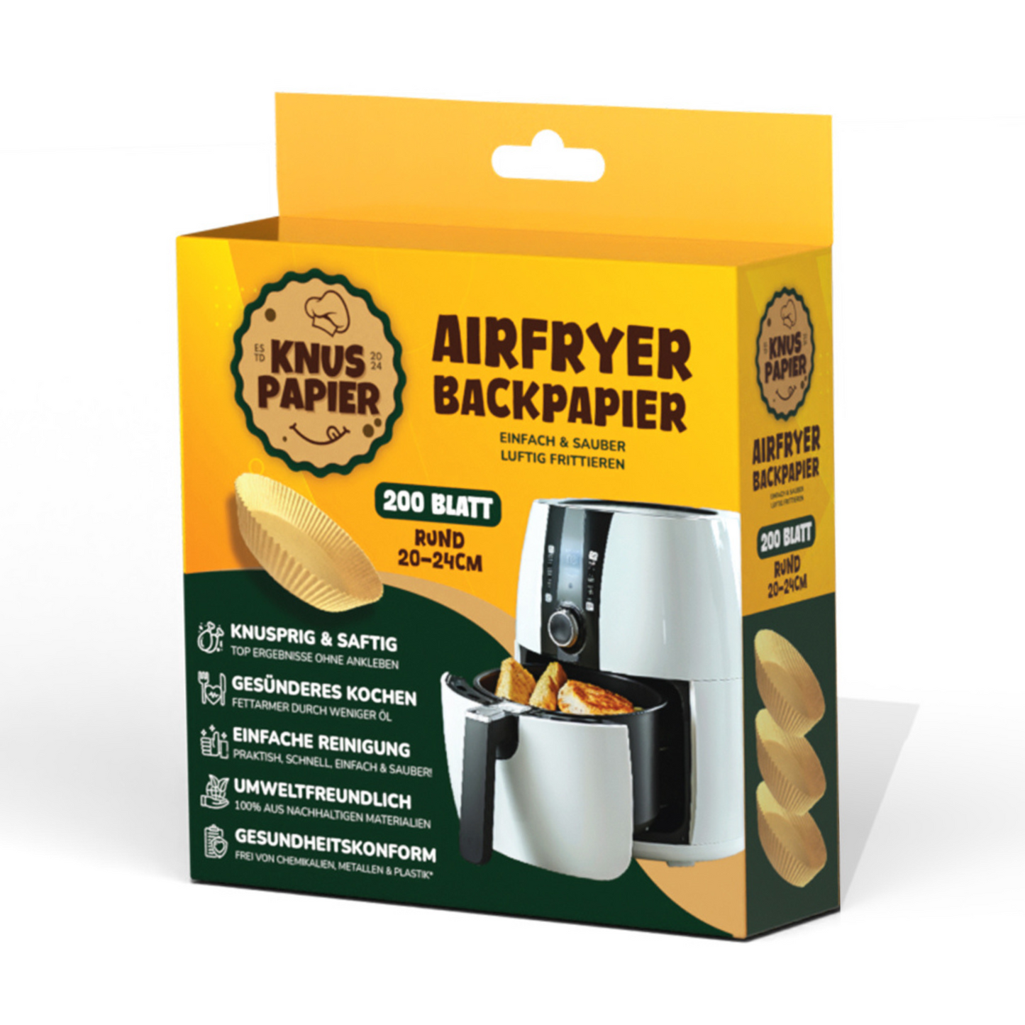Airfryer Backpapier XXL Rund 20-24cm