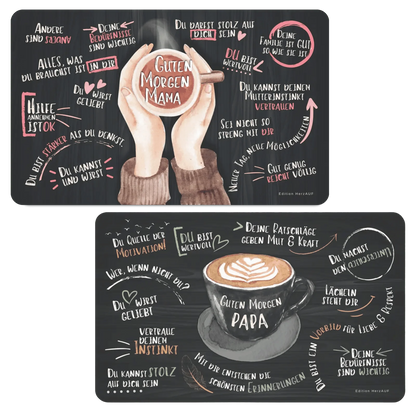 Frühstücksbrettchen Set „Guten Morgen Mama und Papa“ – Ein liebevolles Dankeschön für die besten Eltern der Welt