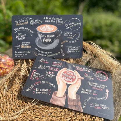 Frühstücksbrettchen Set „Guten Morgen Mama und Papa“ – Ein liebevolles Dankeschön für die besten Eltern der Welt