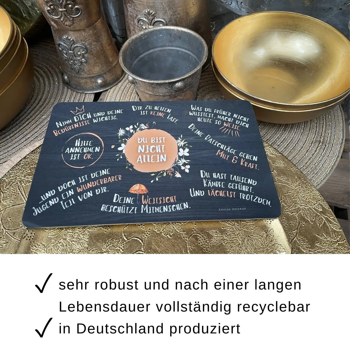 Frühstücksbrettchen „Du bist nicht allein“ – Ein liebevolles Geschenk gegen Einsamkeit und für mehr Verbundenheit