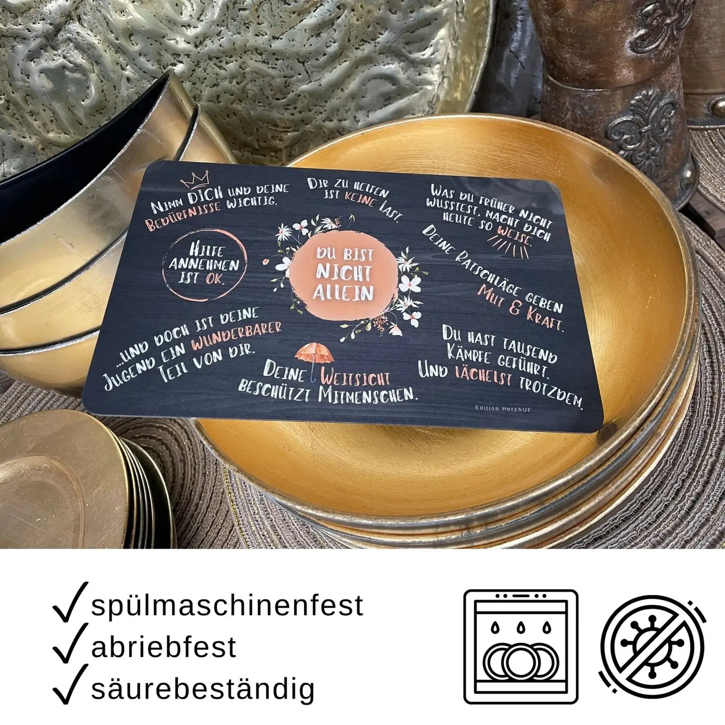 Frühstücksbrettchen „Du bist nicht allein“ – Ein liebevolles Geschenk gegen Einsamkeit und für mehr Verbundenheit